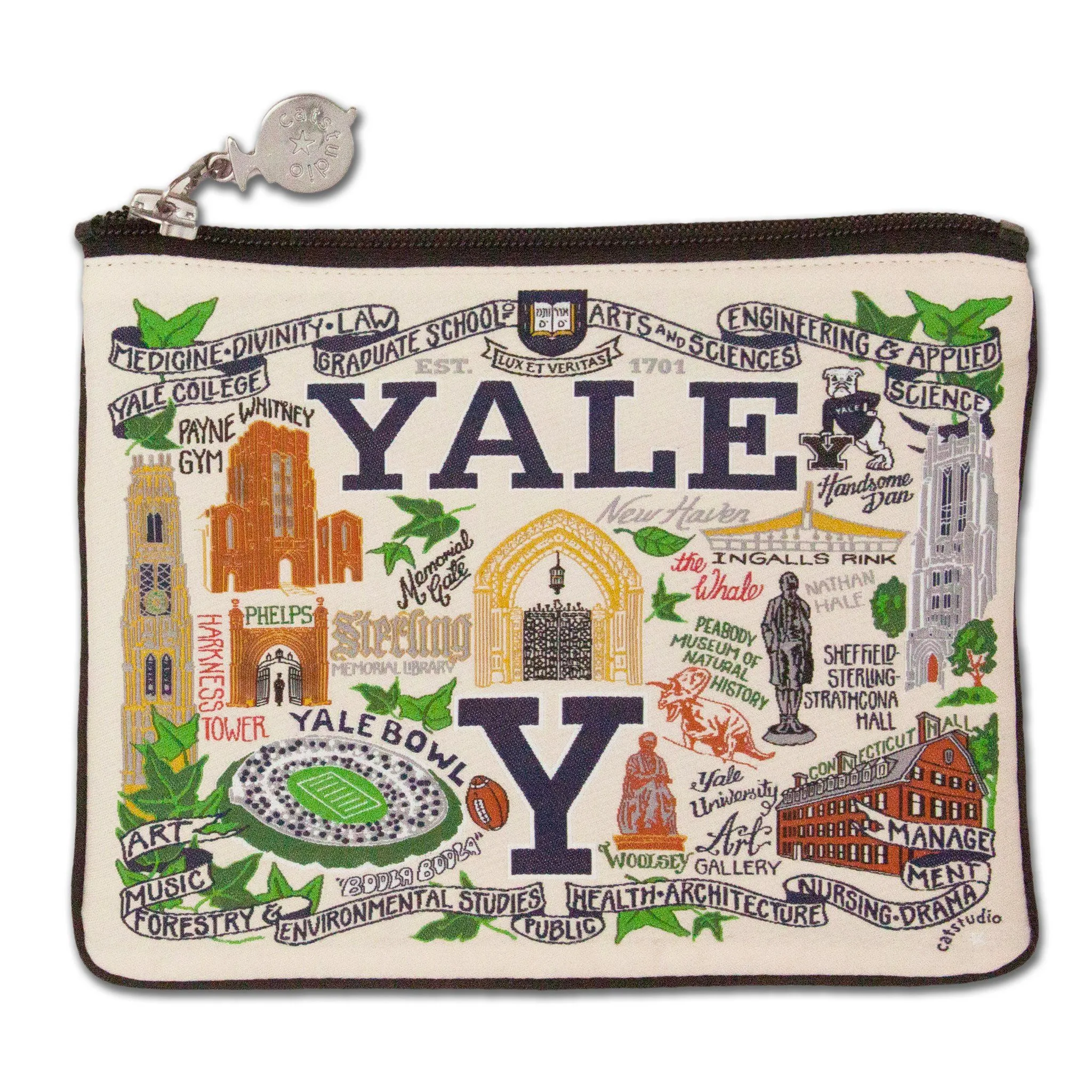 Yale University Collegiate Zip Pouch