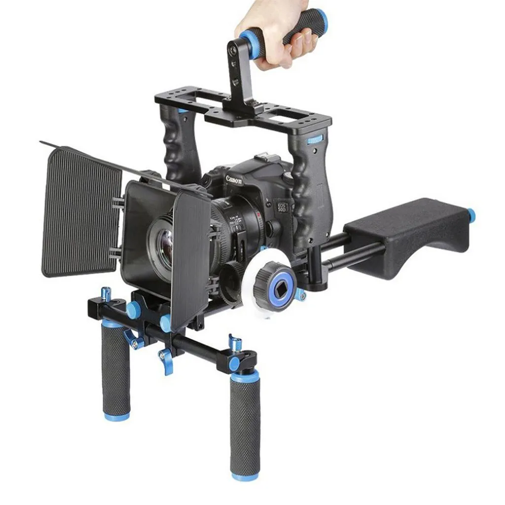 Yelangu D221 Shoulder Rig with Camera Cage and Follow Focus